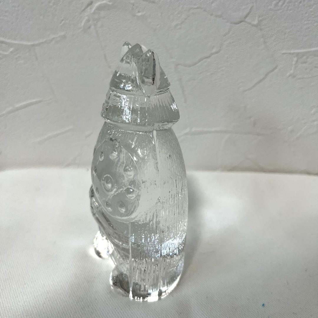 【値下】北欧　リンズハンマル社　バイキング& 馬の置物　クリスタルガラス