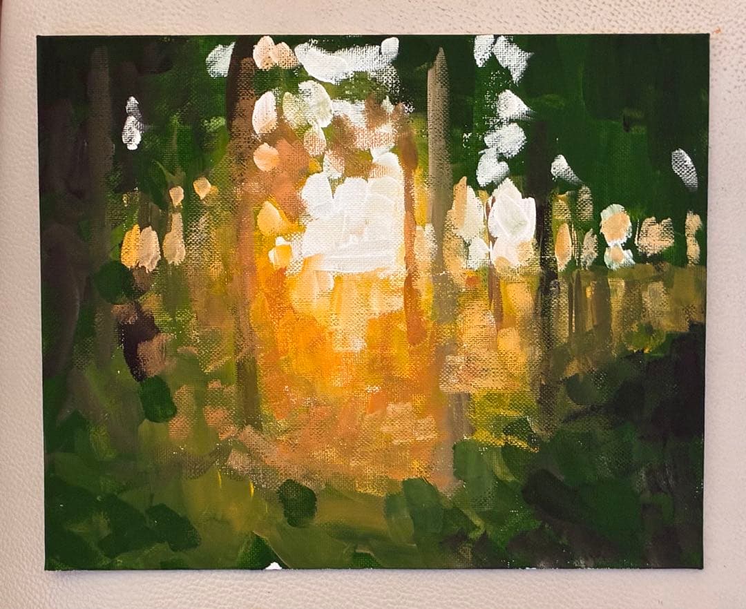 アクリル画　風景　1222