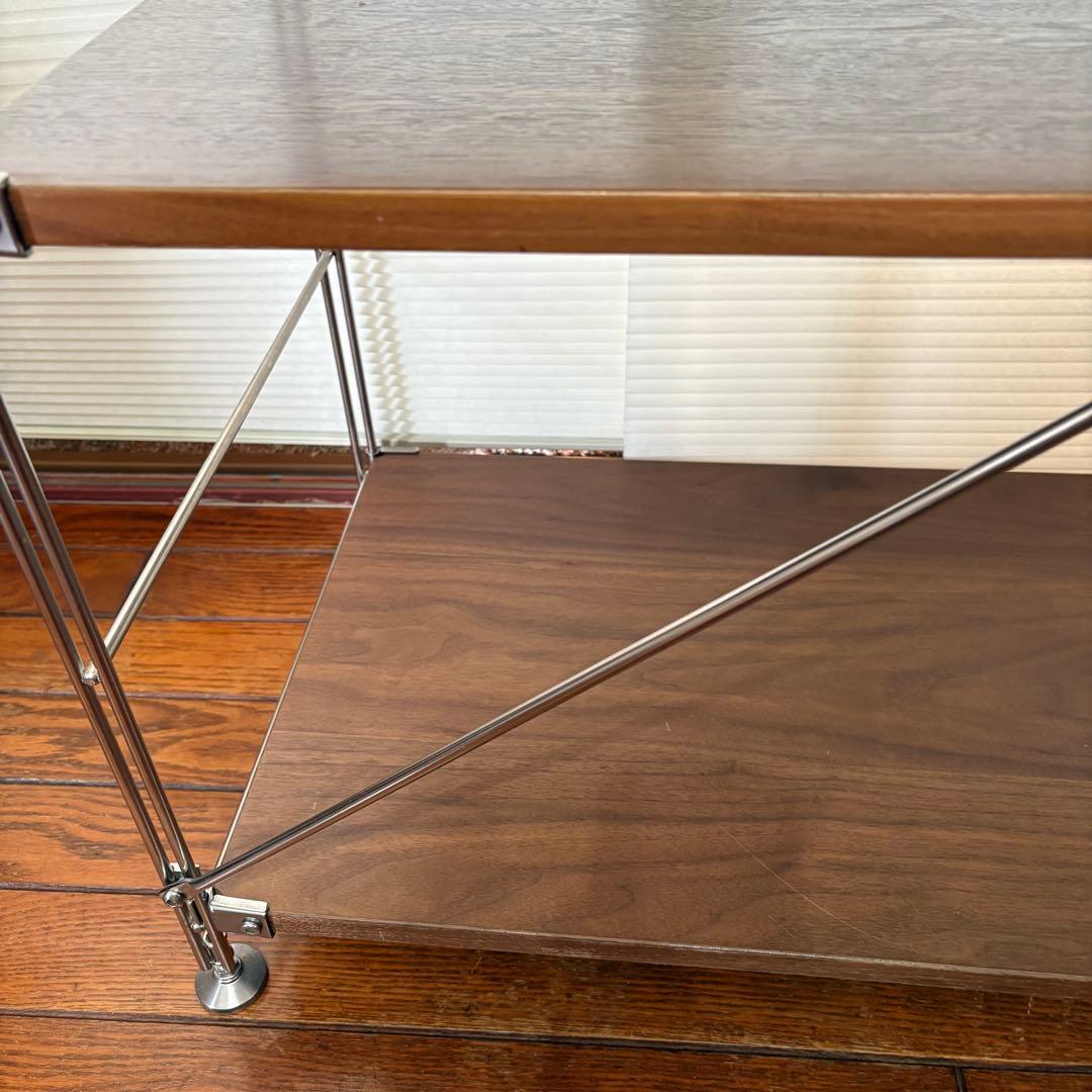 お値下げ中！無印 ユニットシェルフ ワイド 小 ウォールナット ＋追加棚1枚