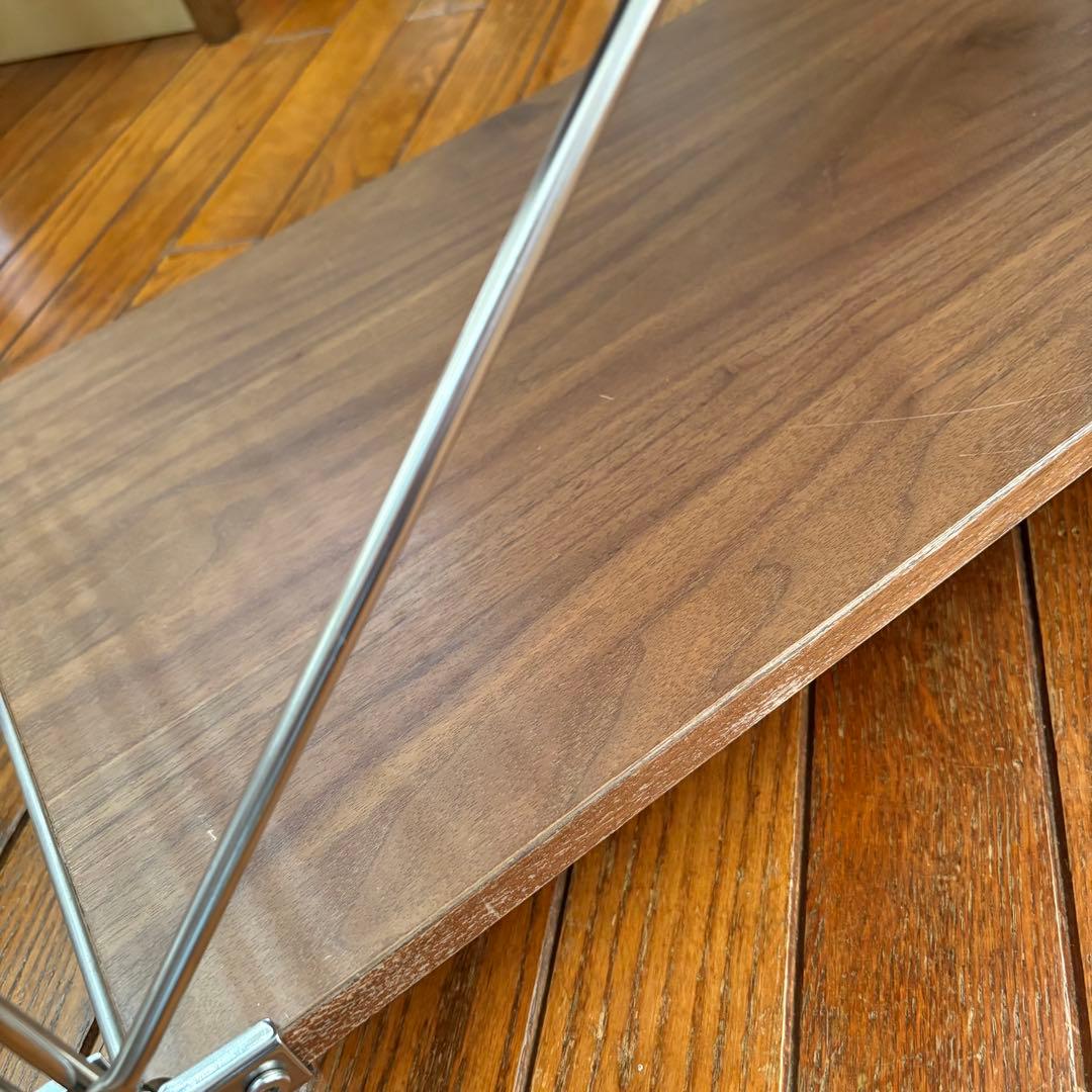 お値下げ中！無印 ユニットシェルフ ワイド 小 ウォールナット ＋追加棚1枚