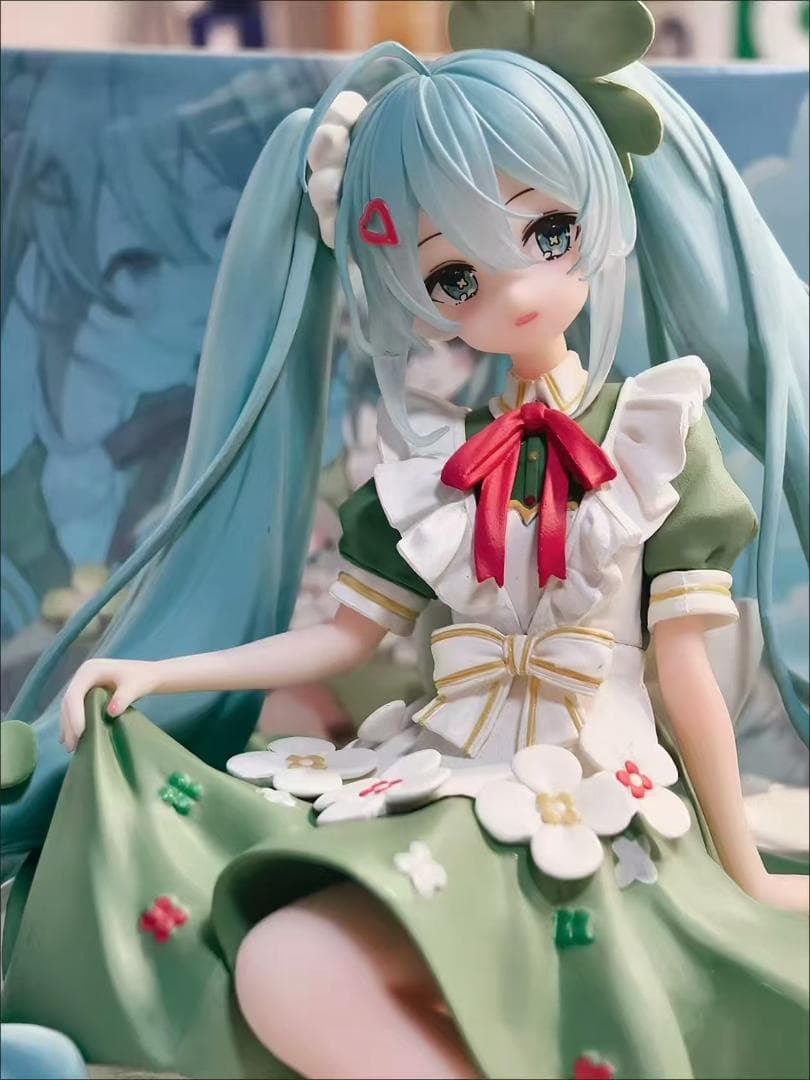 新品 初音ミク クローバーフラワーフェアリー フィギュア 座り姿タイプ