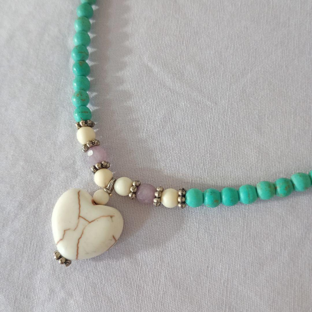 ターコイズビーズネックレス