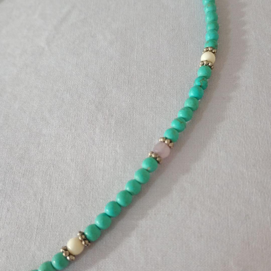 ターコイズビーズネックレス