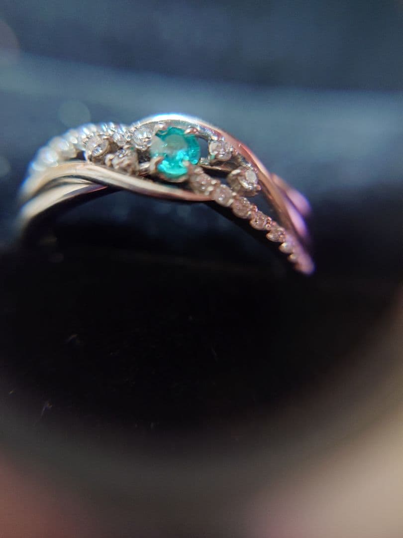 pt900　パライバトルマリン　リング