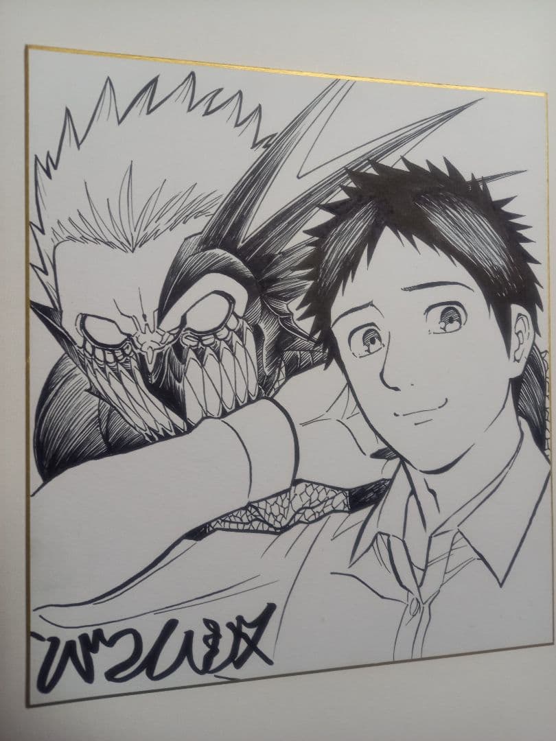 血と灰の女王 直筆 描き下ろしサイン 色紙 佐神善