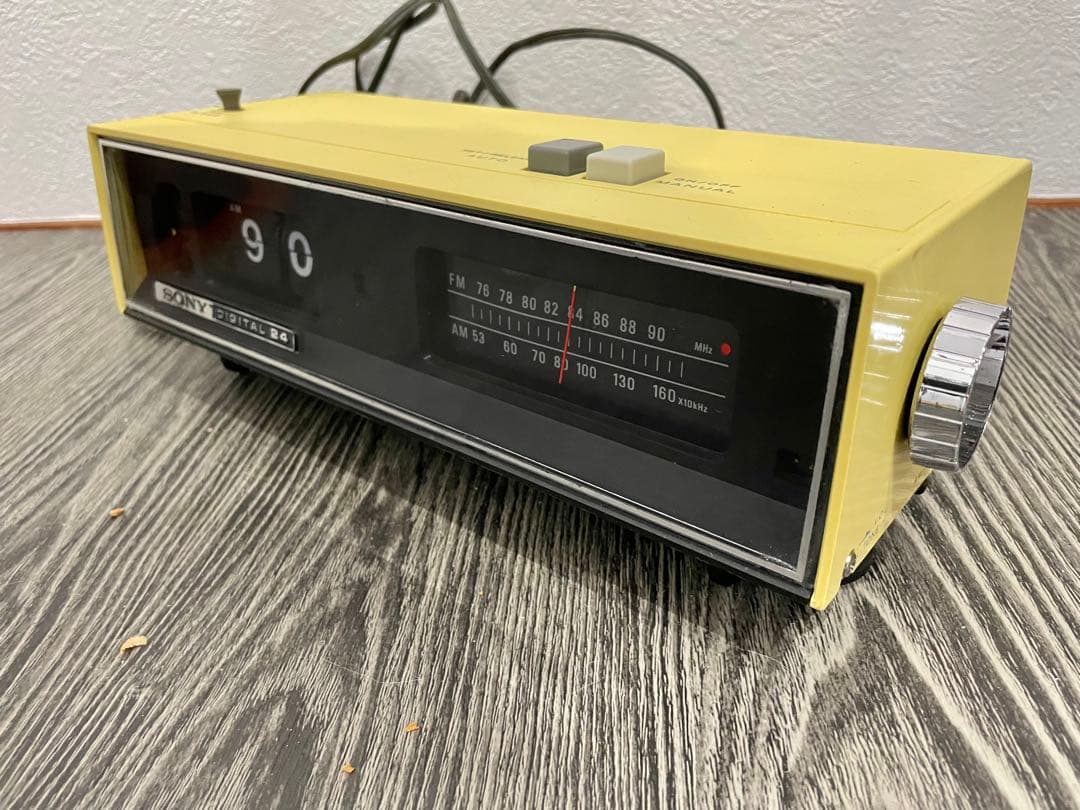 SONY パタパタ時計 レトロラジオ 稼働品 AM/FM 8CF-59F