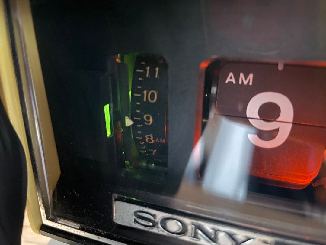 SONY パタパタ時計 レトロラジオ 稼働品 AM/FM 8CF-59F