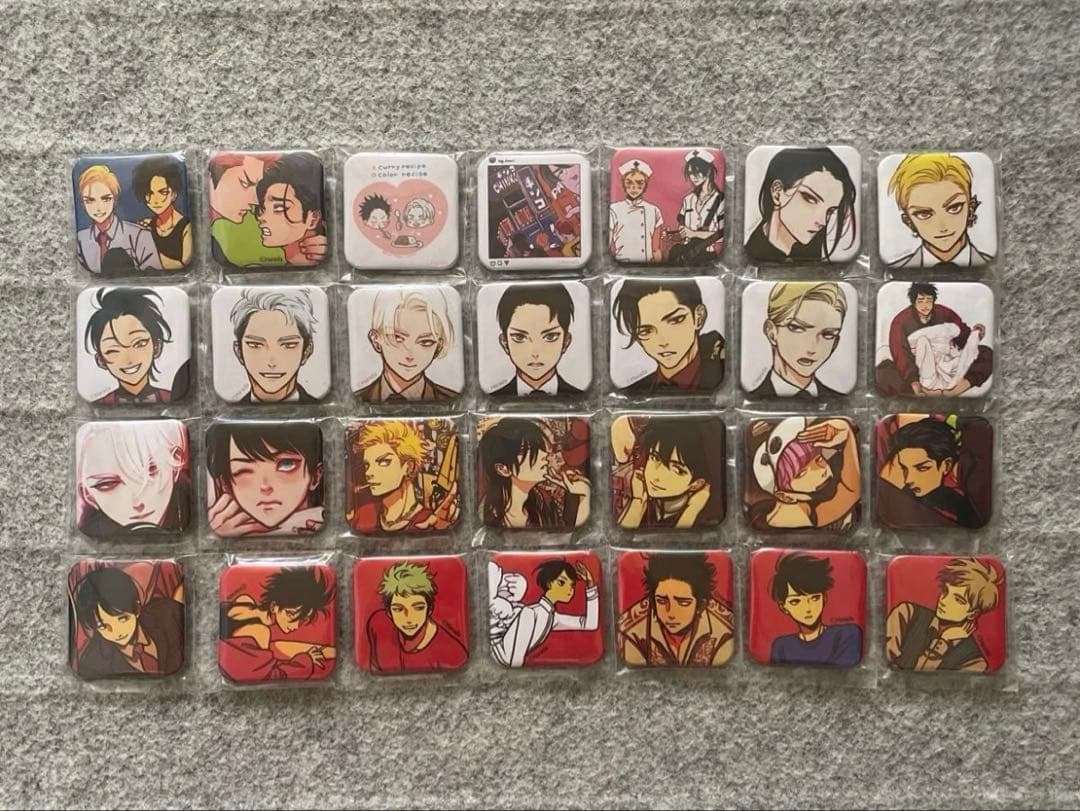 はらだ展 ハッピークソライフ展 缶バッジ