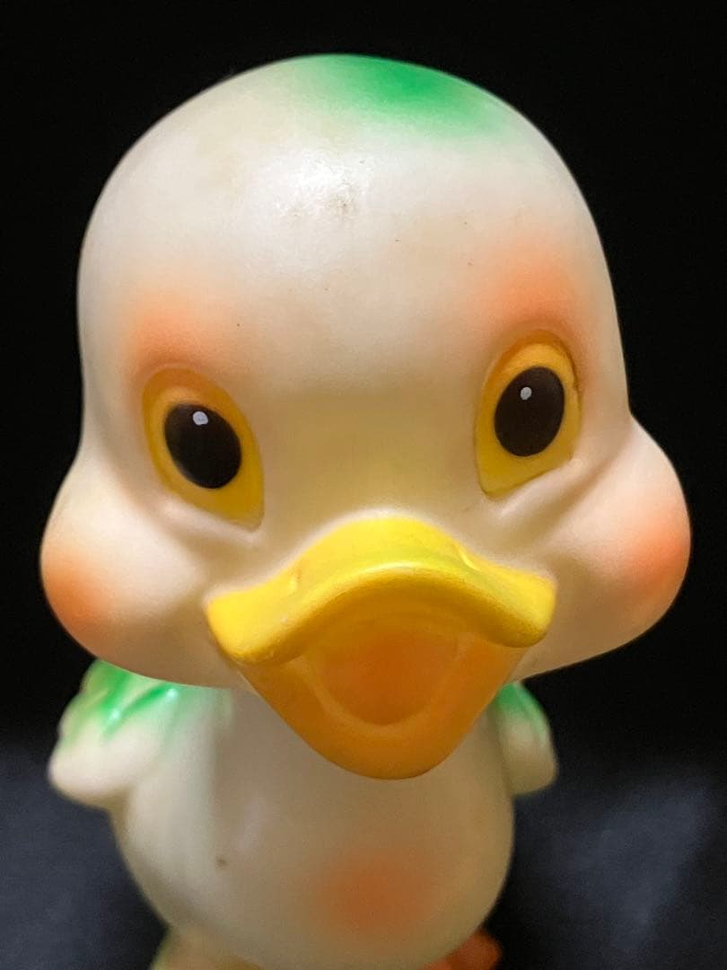 当時物 うさぎ アヒル　しか　ソフビ 3個　笛人形　欠損有り　B2297