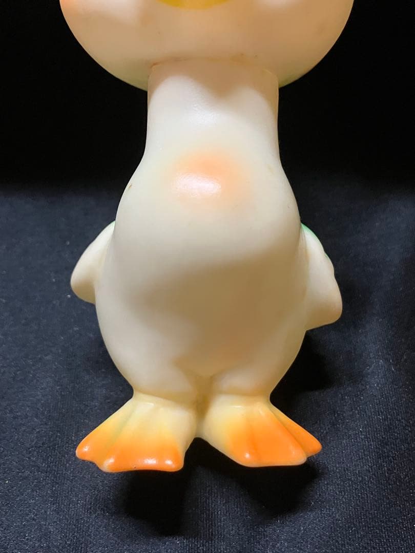 当時物 うさぎ アヒル　しか　ソフビ 3個　笛人形　欠損有り　B2297