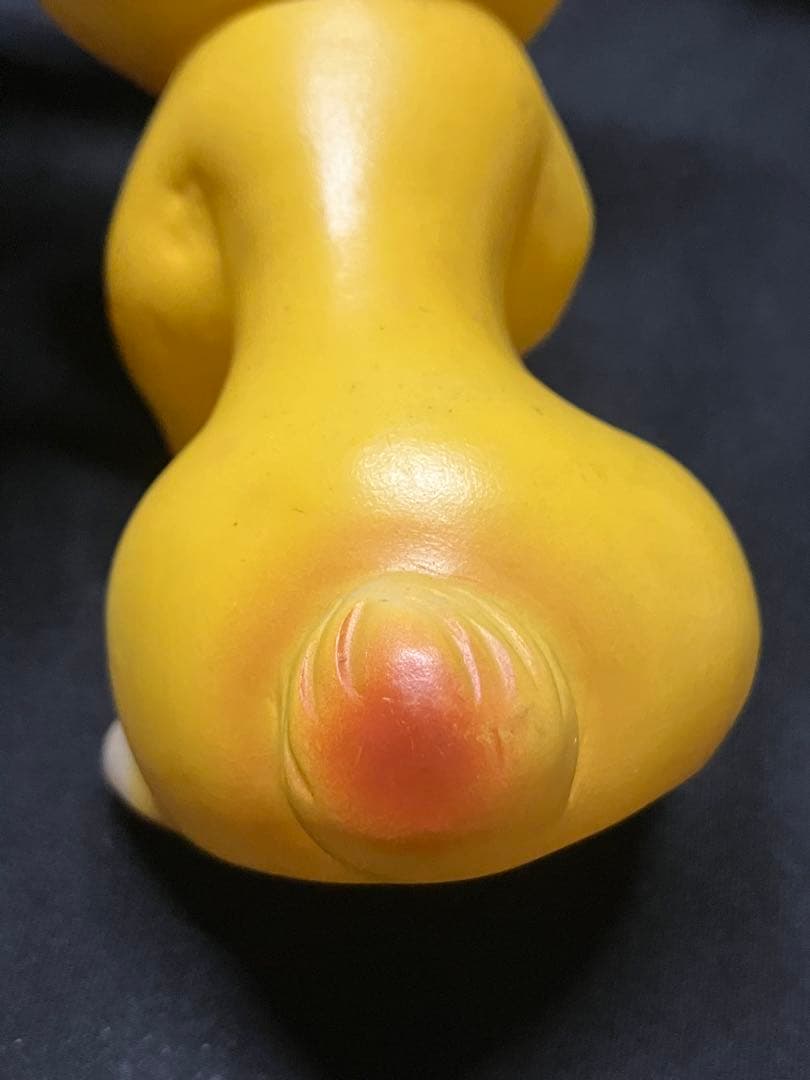 当時物 うさぎ アヒル　しか　ソフビ 3個　笛人形　欠損有り　B2297