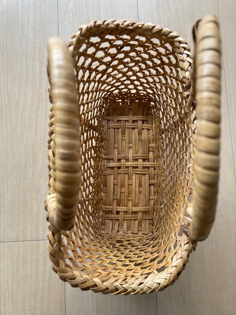 タイ伝統手編み 竹のかごバッグ　天然素材
