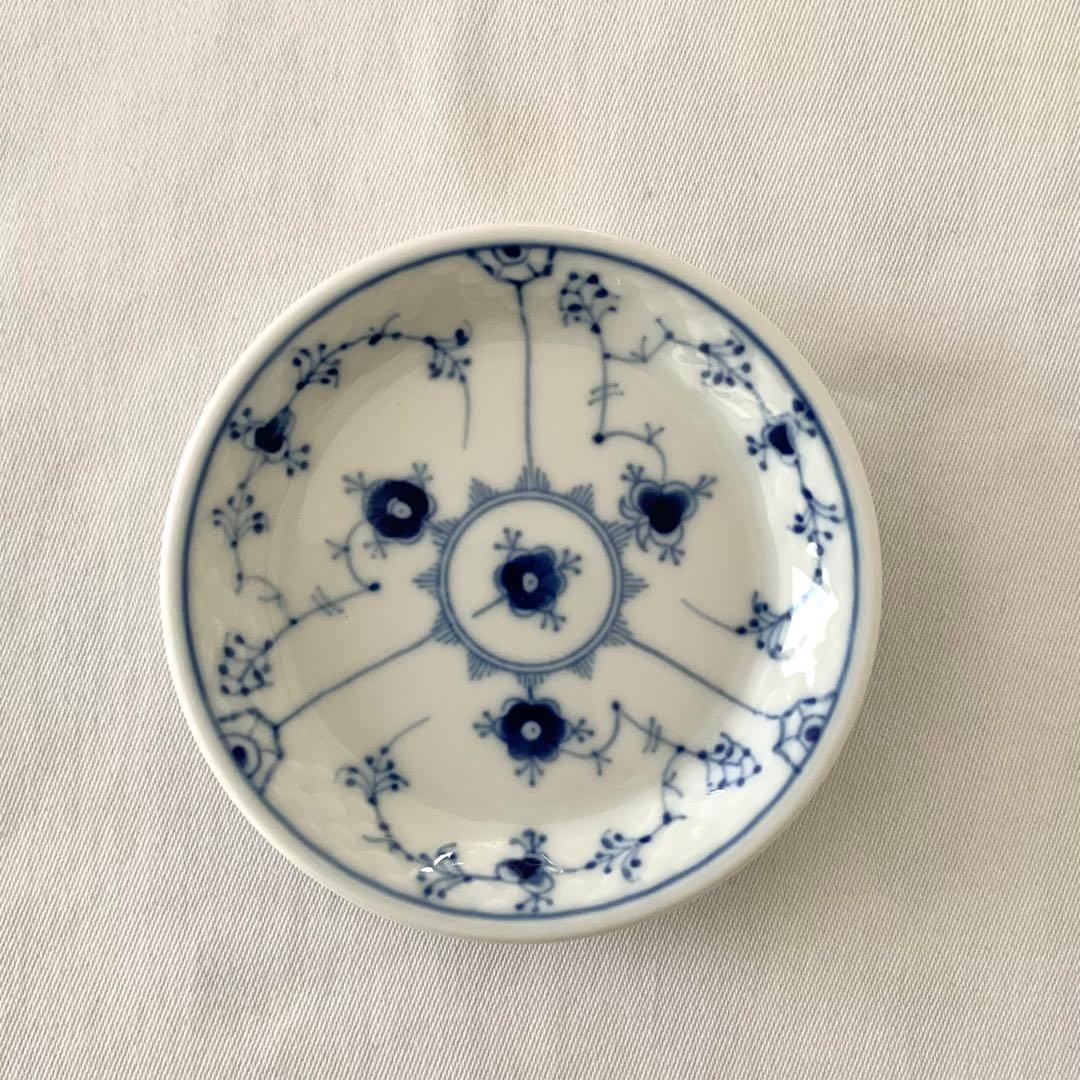 北欧ビンテージ・B&G・豆皿3枚Φ9.8cm・ブルーフルーテッド