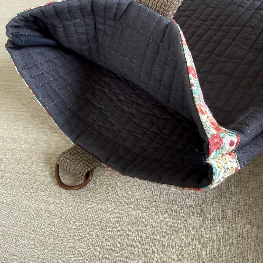 ヌビ 3点セット 女の子 レッスンバッグ 上履き 体操服 お着替え 紺 花柄 w