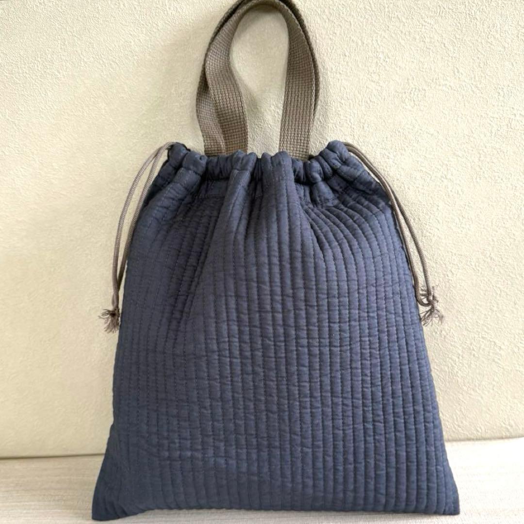 ヌビ 3点セット 女の子 レッスンバッグ 上履き 体操服 お着替え 紺 花柄 w