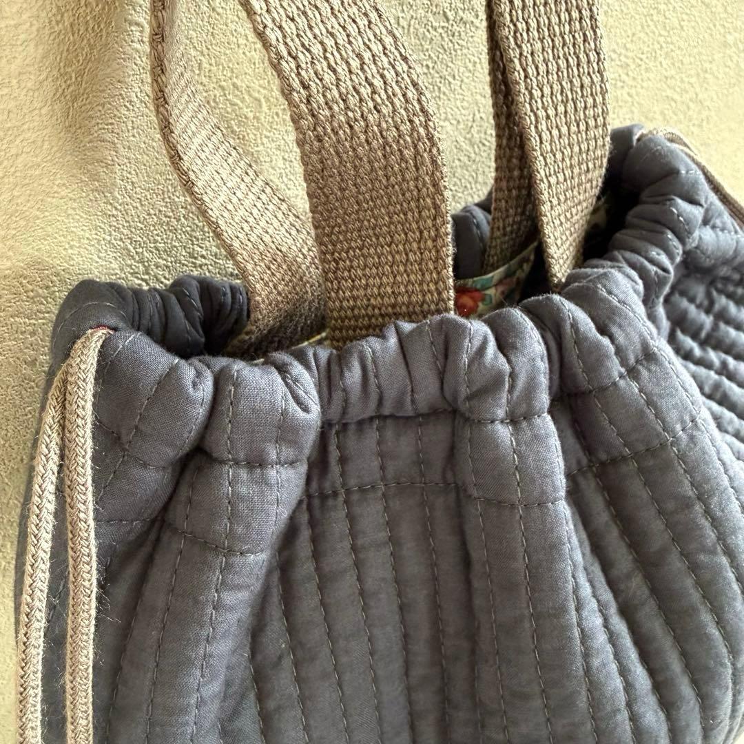 ヌビ 3点セット 女の子 レッスンバッグ 上履き 体操服 お着替え 紺 花柄 w