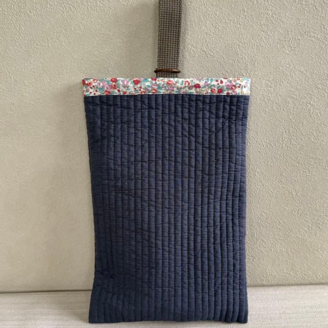 ヌビ 3点セット 女の子 レッスンバッグ 上履き 体操服 お着替え 紺 花柄 w