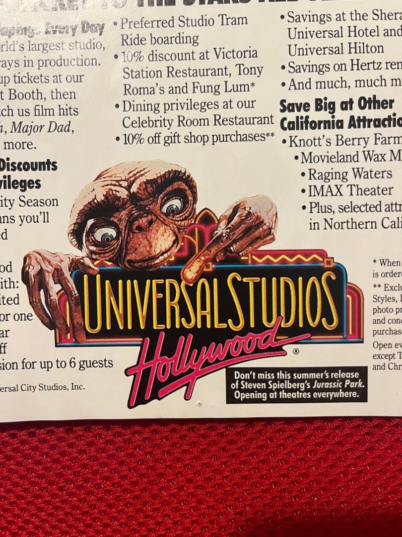 バック•トゥ•ザ•フューチャー ザ•ライド チラシ USJハリウッド 当時物