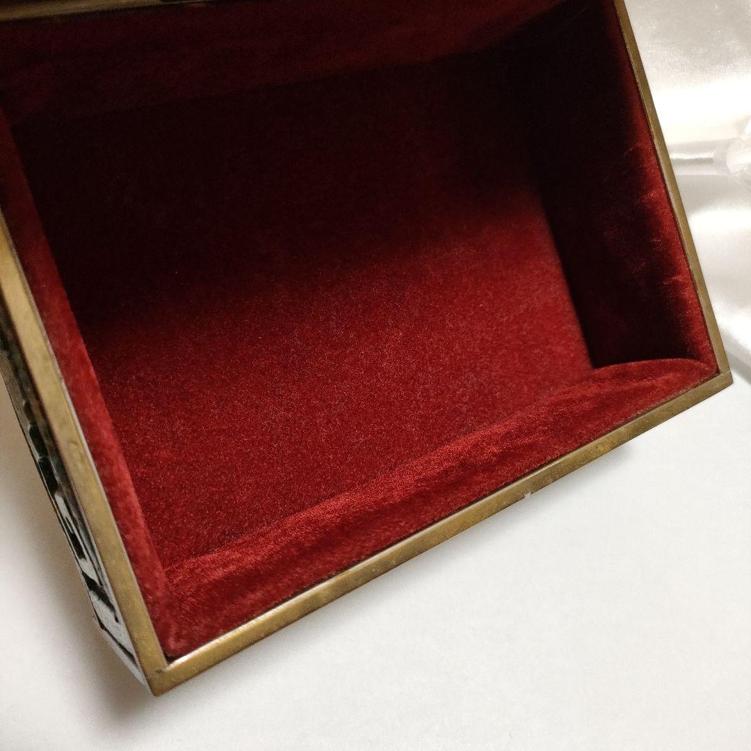 アンティーク・ヴィンテージ　メキシコ　宝石箱　真鍮　インレイ