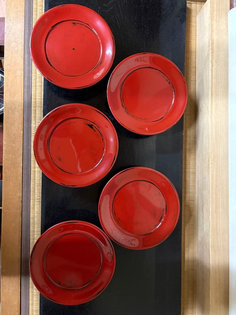 赤い高杯5枚セット