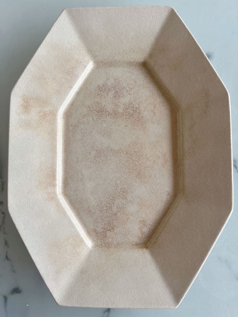 棚橋祐介 長八角皿L オクトゴナル舟形 大 2枚セットベージュ