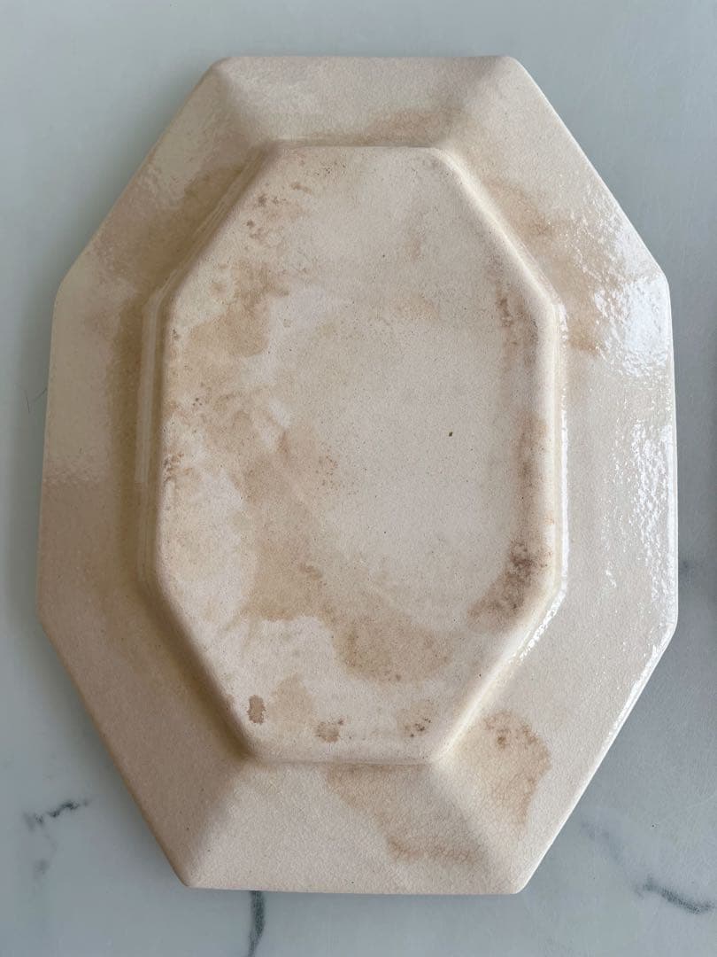 棚橋祐介 長八角皿L オクトゴナル舟形 大 2枚セットベージュ