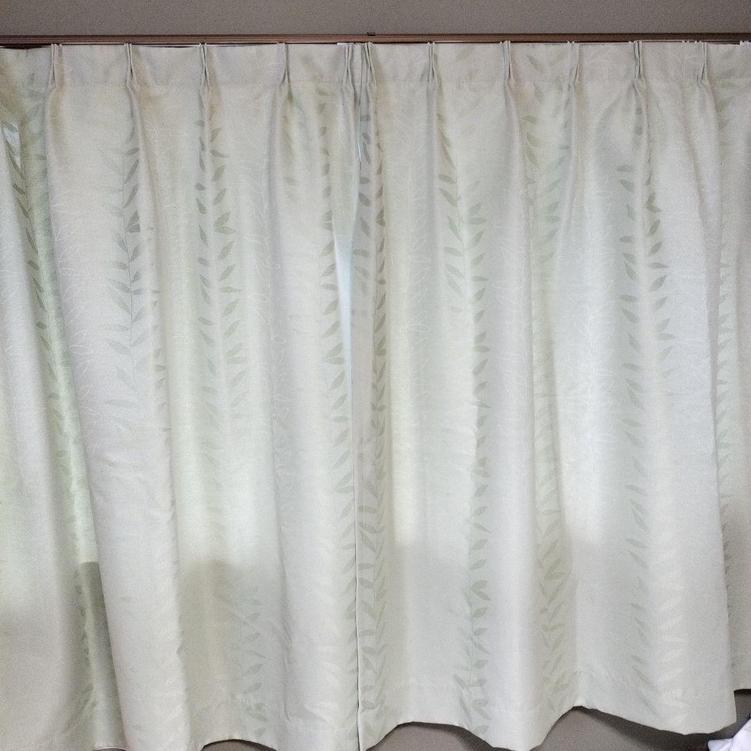 ⑬幅約90㌢×丈約158㌢(1枚)×2　両開き　遮光　レースドレープセット