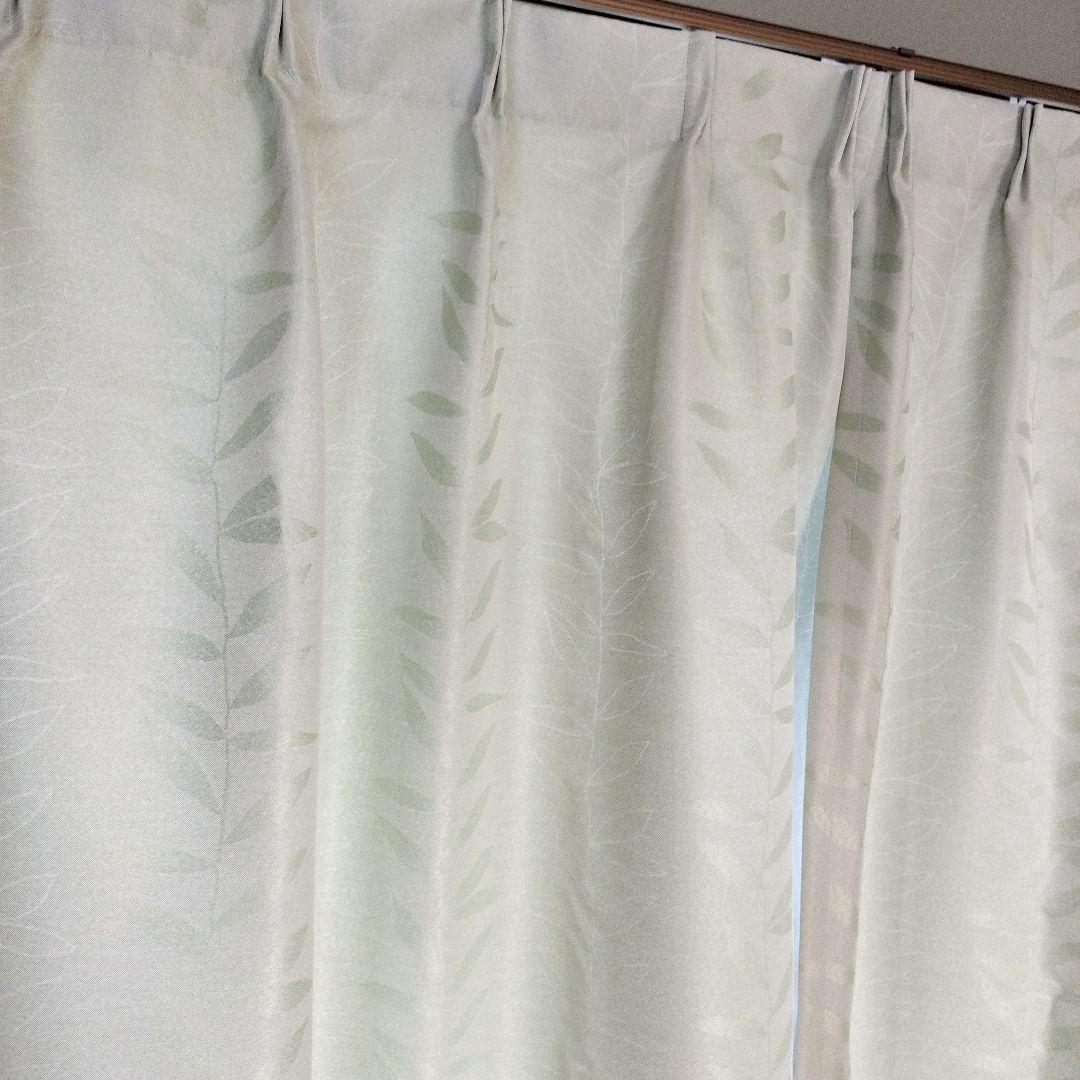 ⑬幅約90㌢×丈約158㌢(1枚)×2　両開き　遮光　レースドレープセット