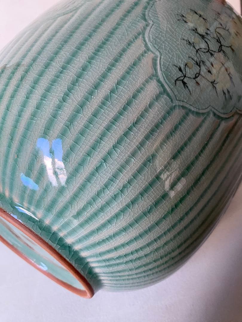 海林　花瓶　花器　高麗青磁　壺