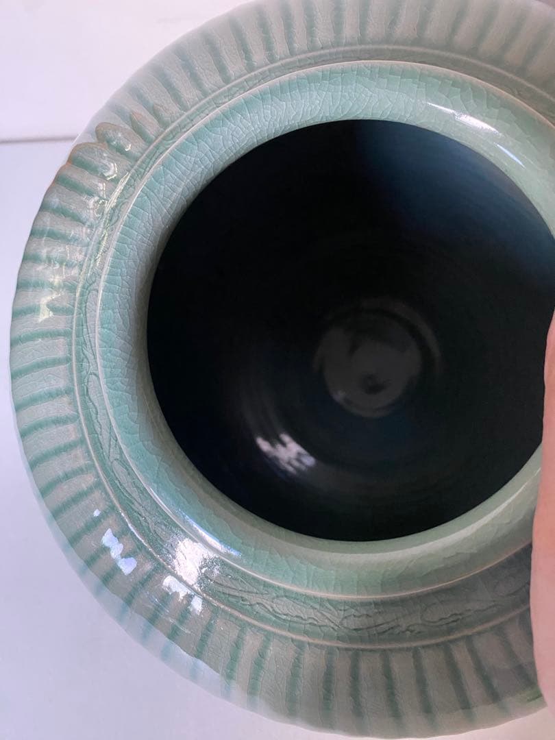 海林　花瓶　花器　高麗青磁　壺