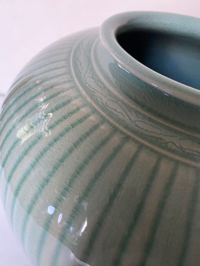 海林　花瓶　花器　高麗青磁　壺
