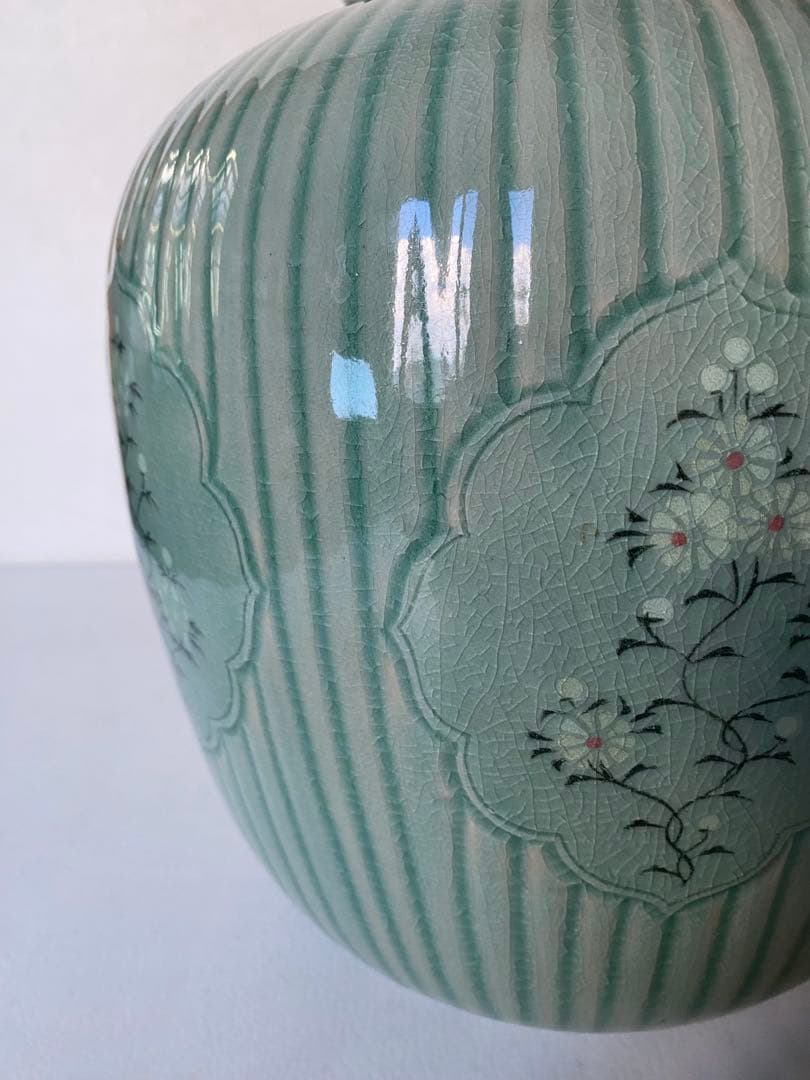 海林　花瓶　花器　高麗青磁　壺