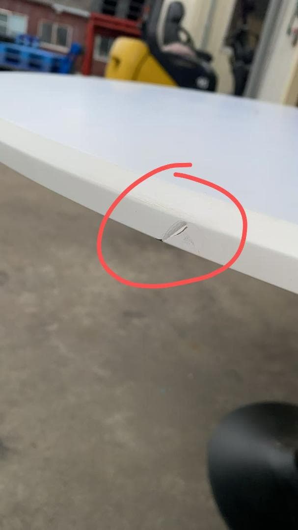 円形ホワイトテーブル 訳あり品　写真をご確認 TBL01-100-02