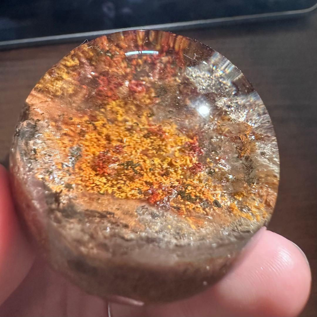 天然石　透明度抜群　ガーデンクォーツ　丸玉　置物