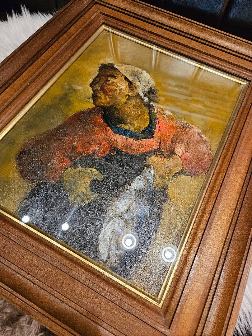 工藤和男「女」 6号 真作 創元会会長 全盛期作 労働者 逸品 油彩画