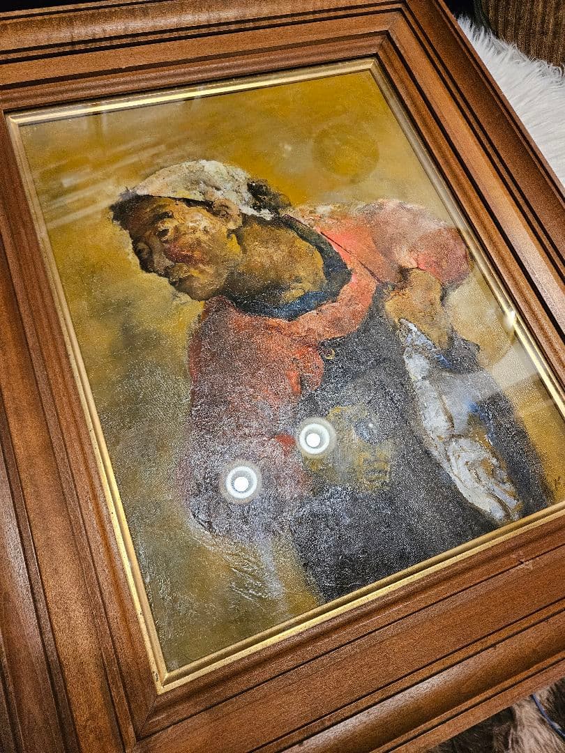 工藤和男「女」 6号 真作 創元会会長 全盛期作 労働者 逸品 油彩画