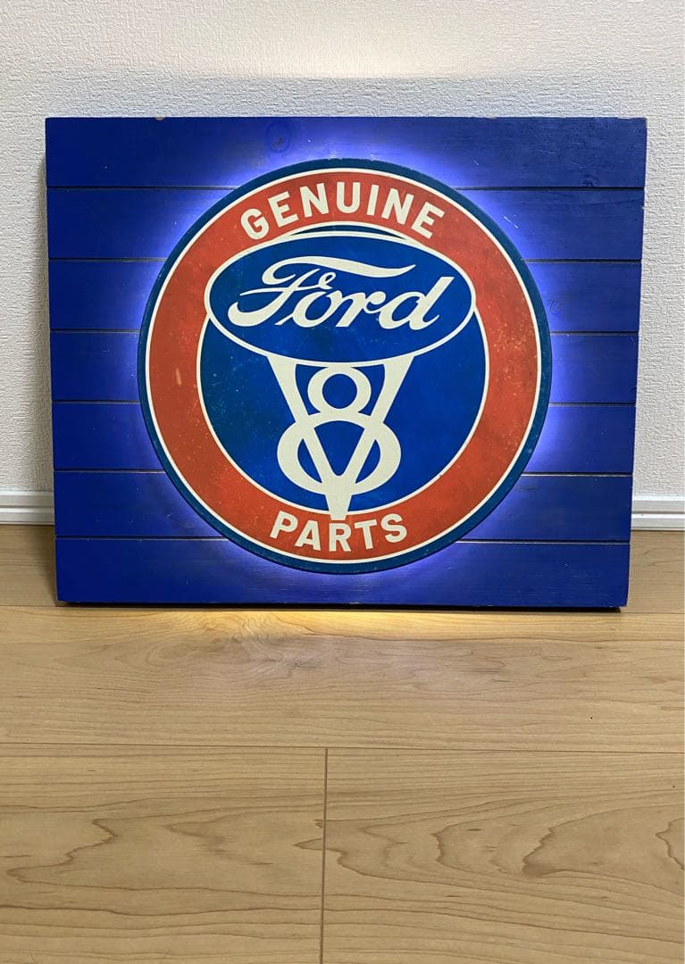 Ford V8 サイン 木製・プレートサイン フォード アメリカン雑貨