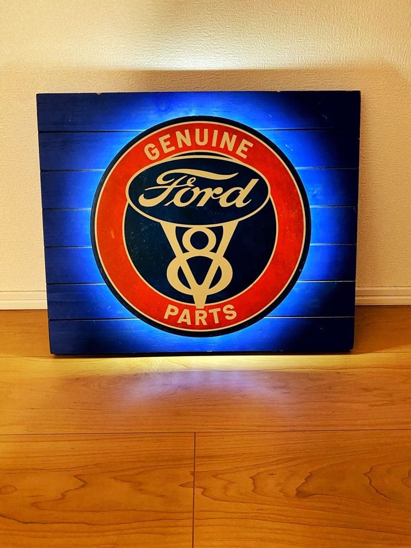 Ford V8 サイン 木製・プレートサイン フォード アメリカン雑貨