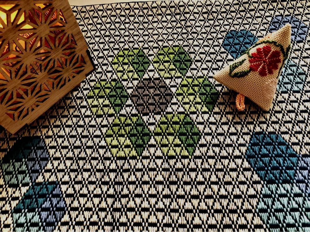 こぎん刺し　マット(タペストリー)