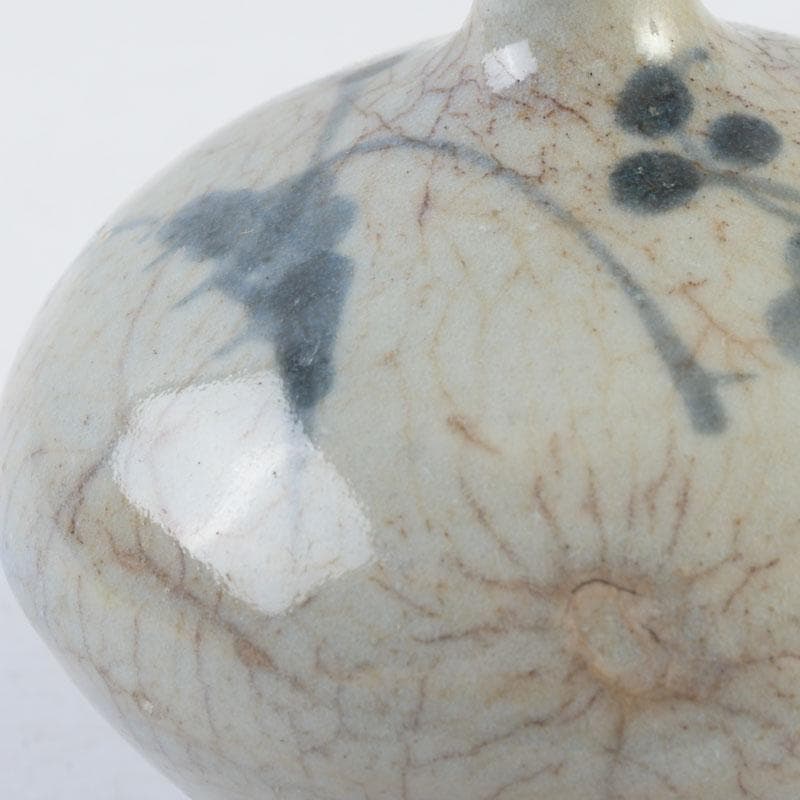 伊万里焼　古伊万里　染付　花文　油壷　小壷　V　9708