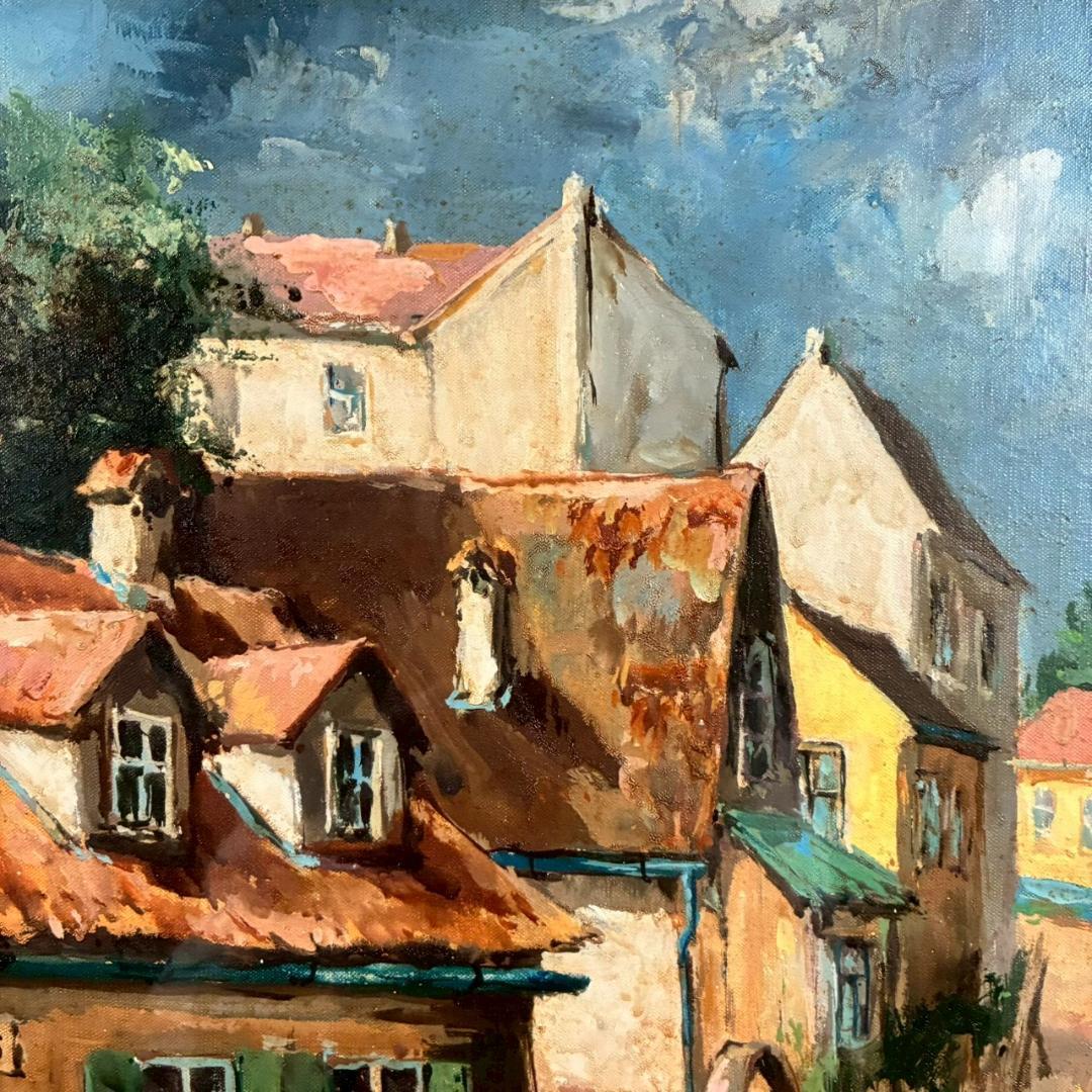 ナギー「家路」キャンバスに油彩画 月光荘取扱 ハンガリー・フランドル絵画