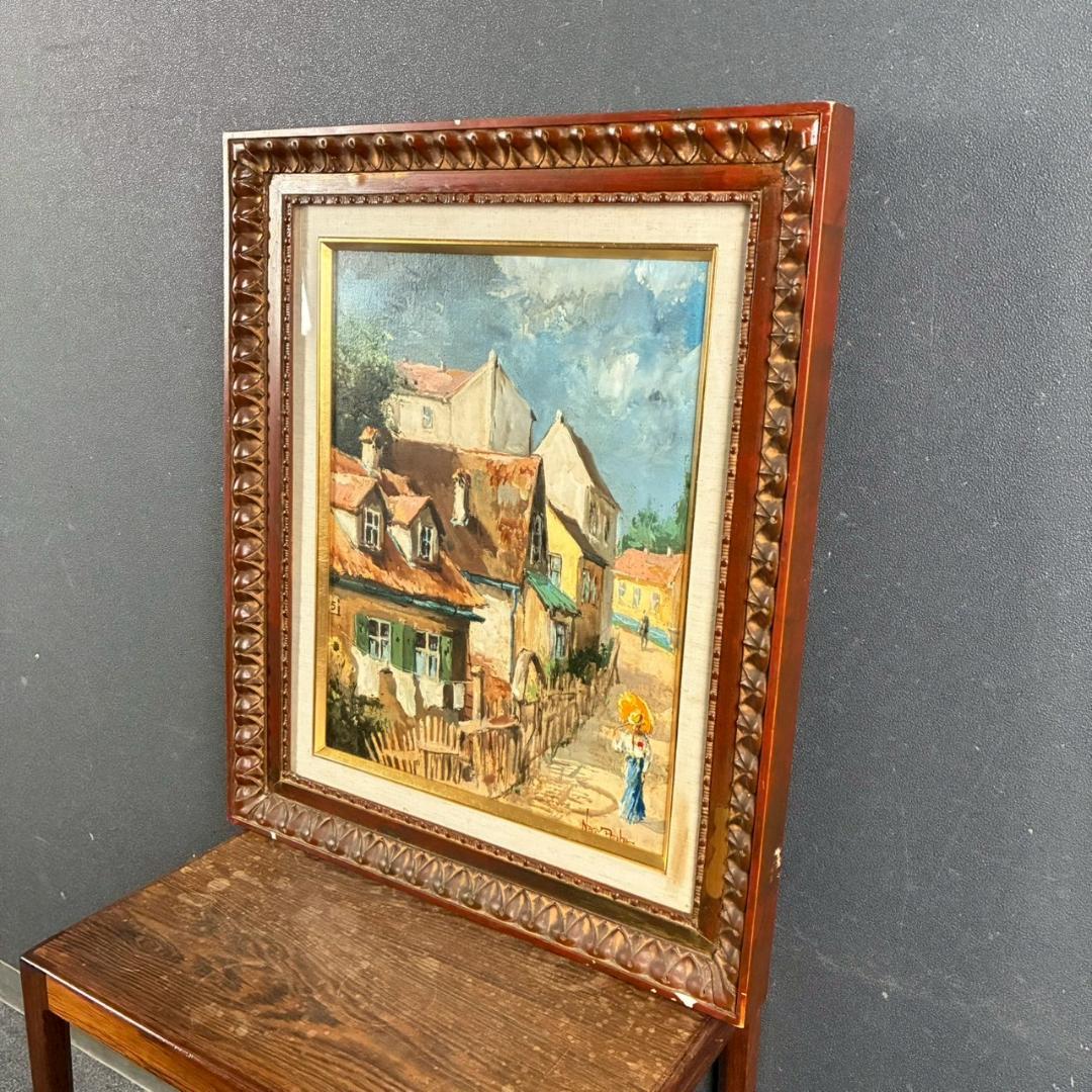 ナギー「家路」キャンバスに油彩画 月光荘取扱 ハンガリー・フランドル絵画