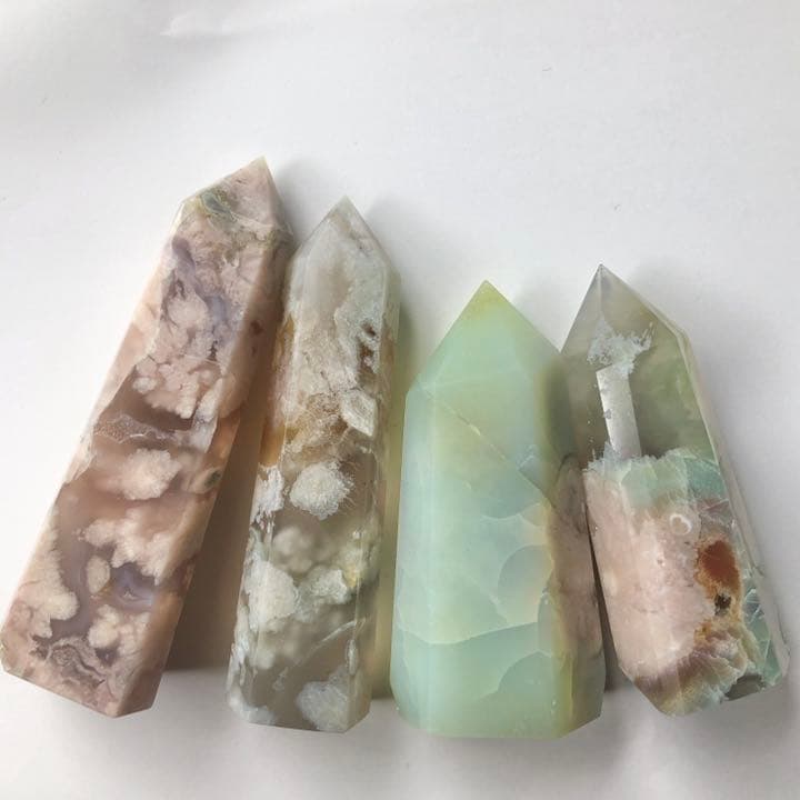 Green flower agate タワーセット C