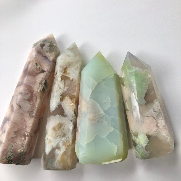 Green flower agate タワーセット C