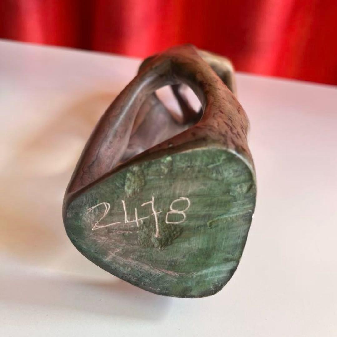 ヴィンテージ　ケニア　ソープストーン　オブジェ　彫刻　プリミティブアート　モダン