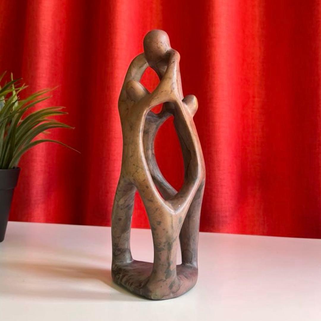 ヴィンテージ　ケニア　ソープストーン　オブジェ　彫刻　プリミティブアート　モダン