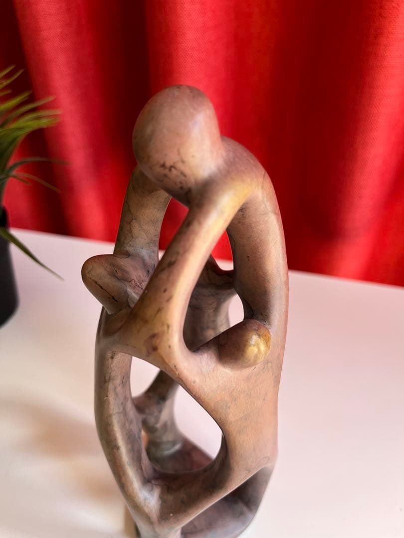 ヴィンテージ　ケニア　ソープストーン　オブジェ　彫刻　プリミティブアート　モダン