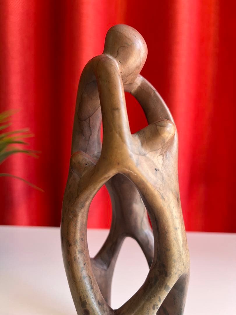 ヴィンテージ　ケニア　ソープストーン　オブジェ　彫刻　プリミティブアート　モダン