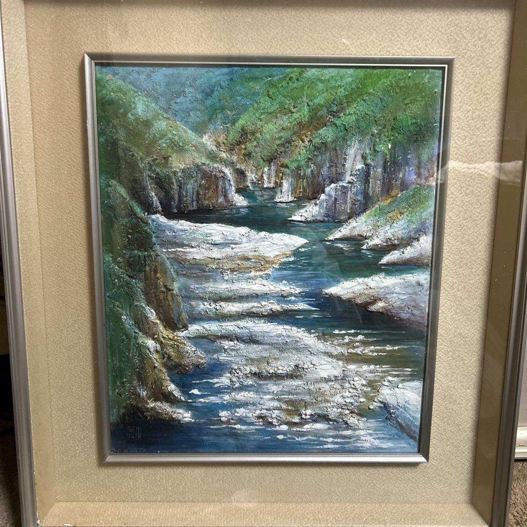 風景画　額縁入り絵画　アート作品