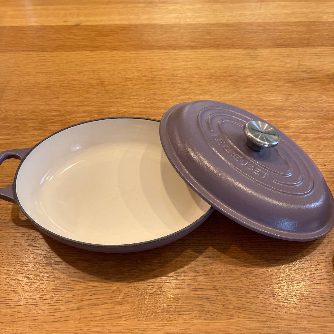 もこもこLE CREUSET パープル 両手鍋